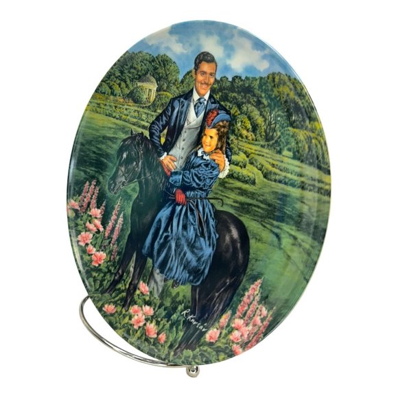 Gone With The Wind "Bonnie and Rhett" Fine China Plate 8.5" Vintage 1985 Knowles - Picture 3 of 7